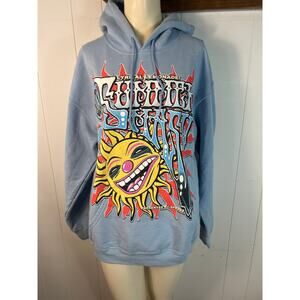 Vintage Y2K Summer Smash Lyrical Lemonade Hoodie Sky Blue Size L